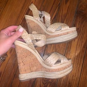 Steven madden cork wedges NWOT